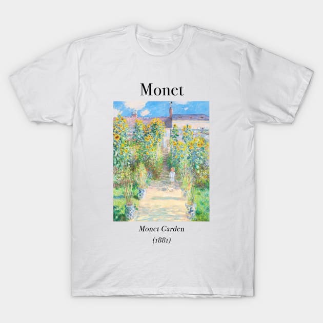 Claude Monet Garden T-Shirt by thecolddots